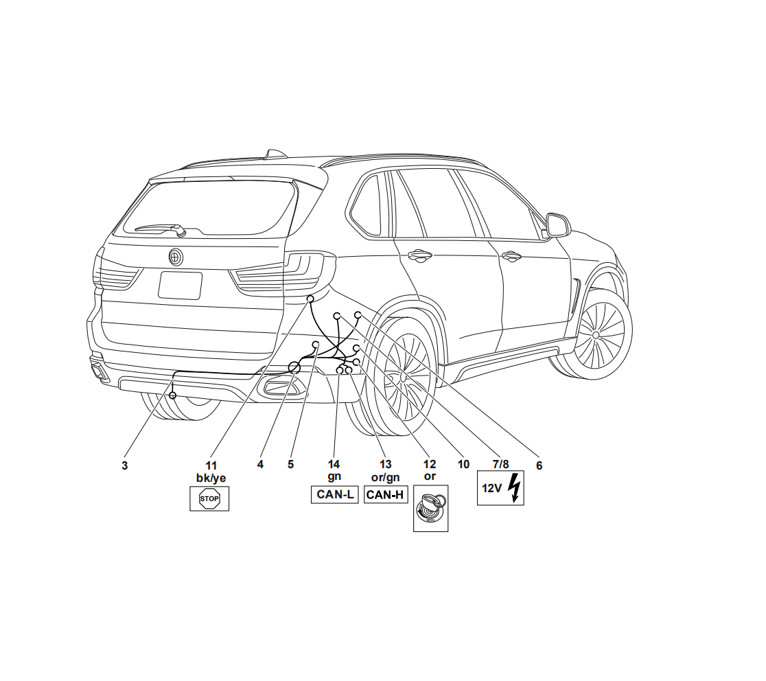 Электрика фаркопа Westfalia (13 pin) для BMW X6 2014-2019 303368300113 в 