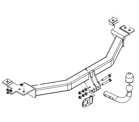 Фаркоп Auto-Hak для Volvo S70 1997-2000 L 03 в 