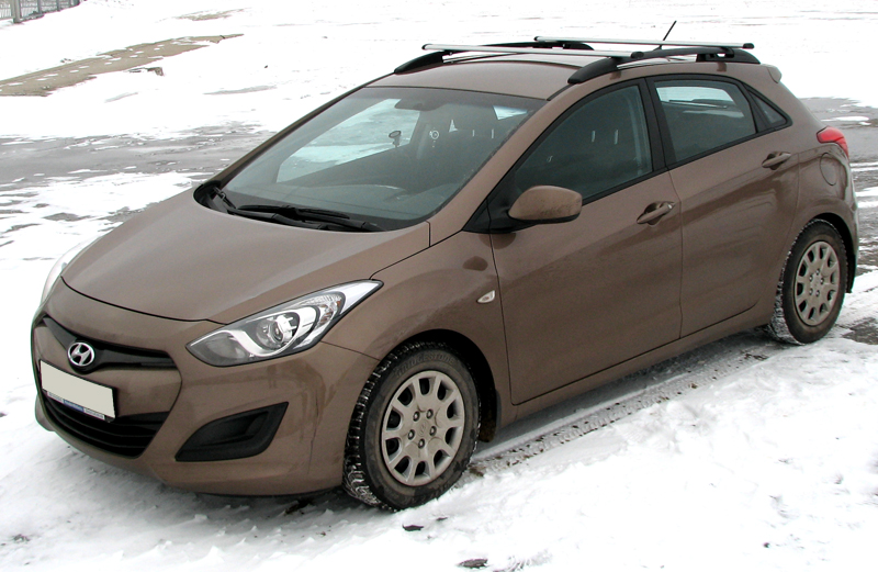 Рейлинги для Hyundai i30 2011-2017, полимер черный 0263-02 в 