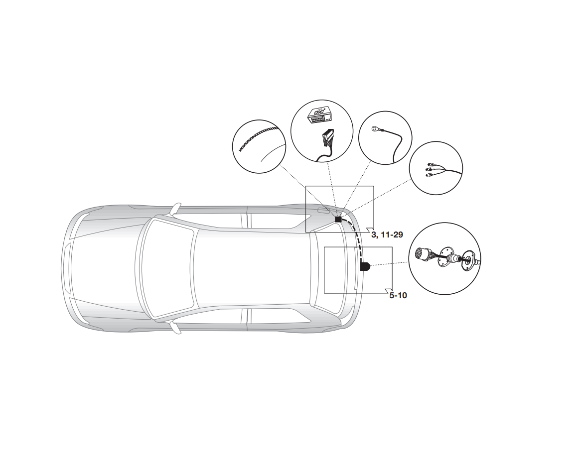 Электрика фаркопа Hak-System (13 pin) для Audi Q7 2006-2015 21010513 в 