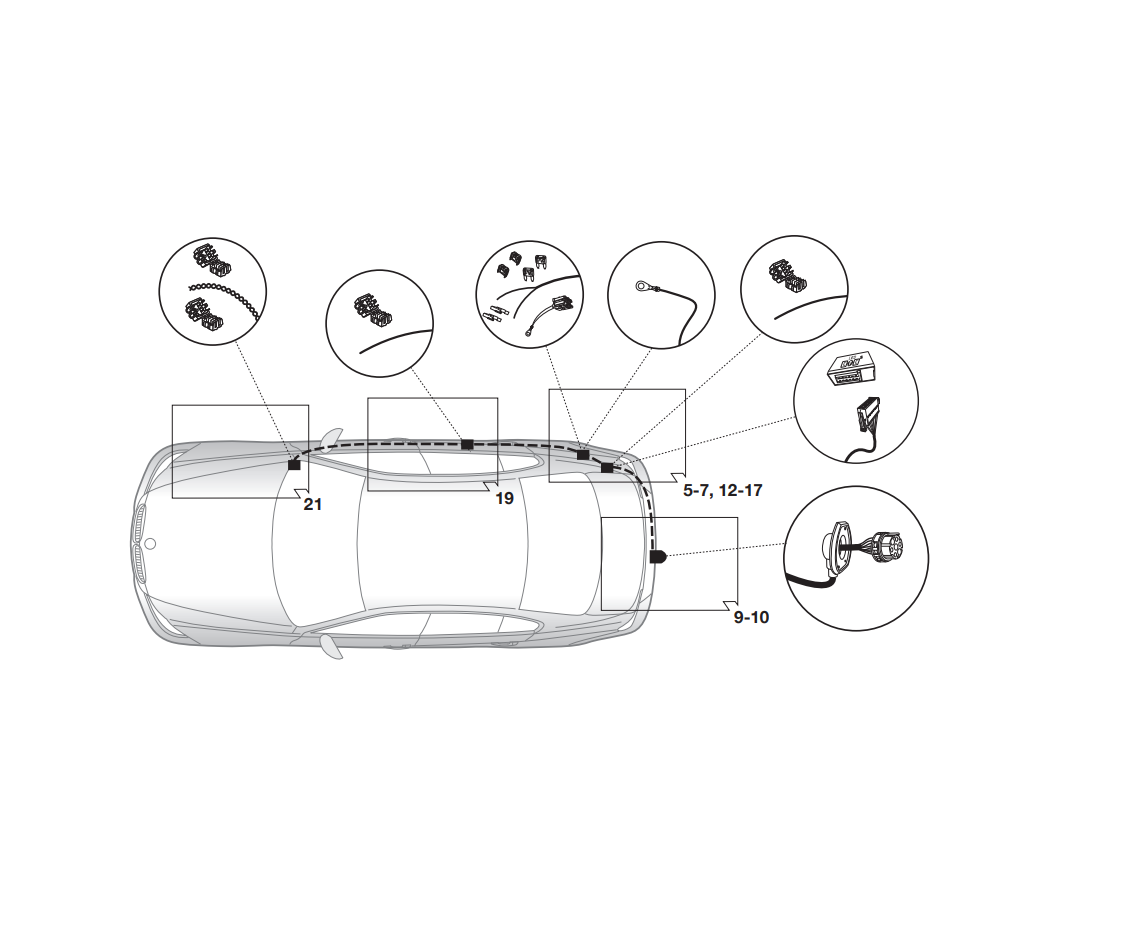 Электрика фаркопа Hak-System (7 pin) для BMW X6 2008-2015 12020523 в 