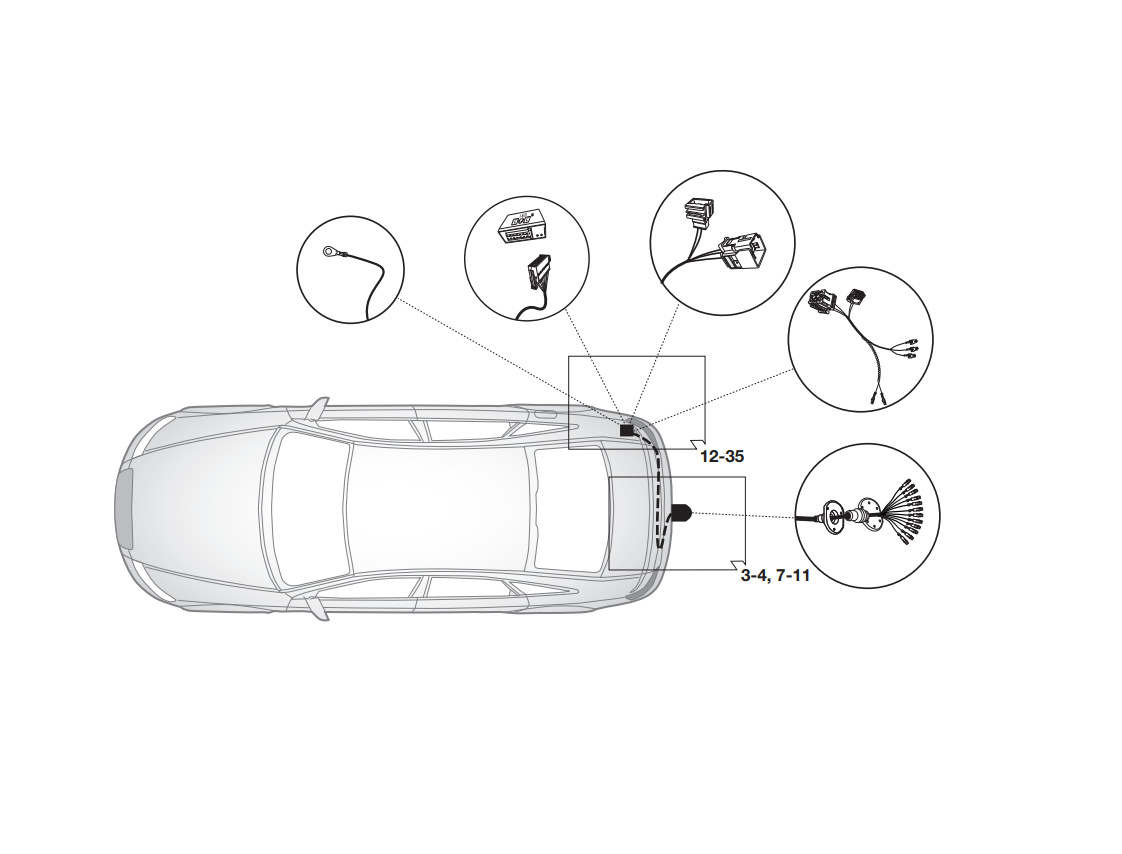 Электрика фаркопа Hak-System (13 pin) для Audi A6 Allroad 2014-2018 21010525 в 