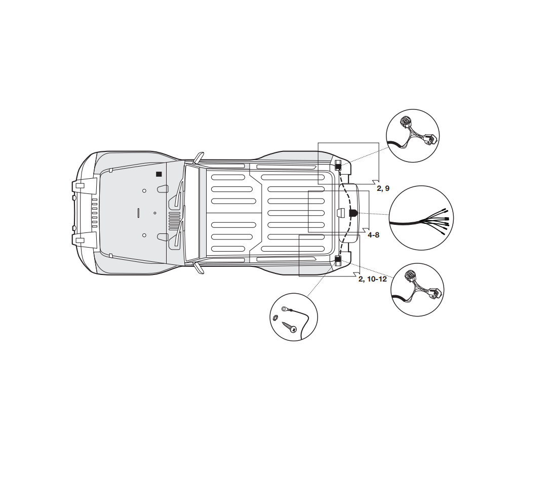 Электрика фаркопа Hak-System (7 pin) для Jeep Wrangler 2007-2018 16610501 в 