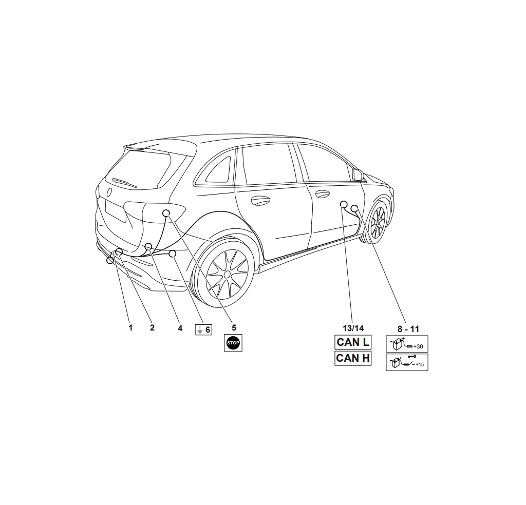 Электрика фаркопа Westfalia (13 pin) для Mercedes GLA-class 2020- 313215300113 в 