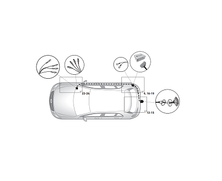 Электрика фаркопа Hak-System (13 pin) для Mercedes B-class 2019- 21040541 в 