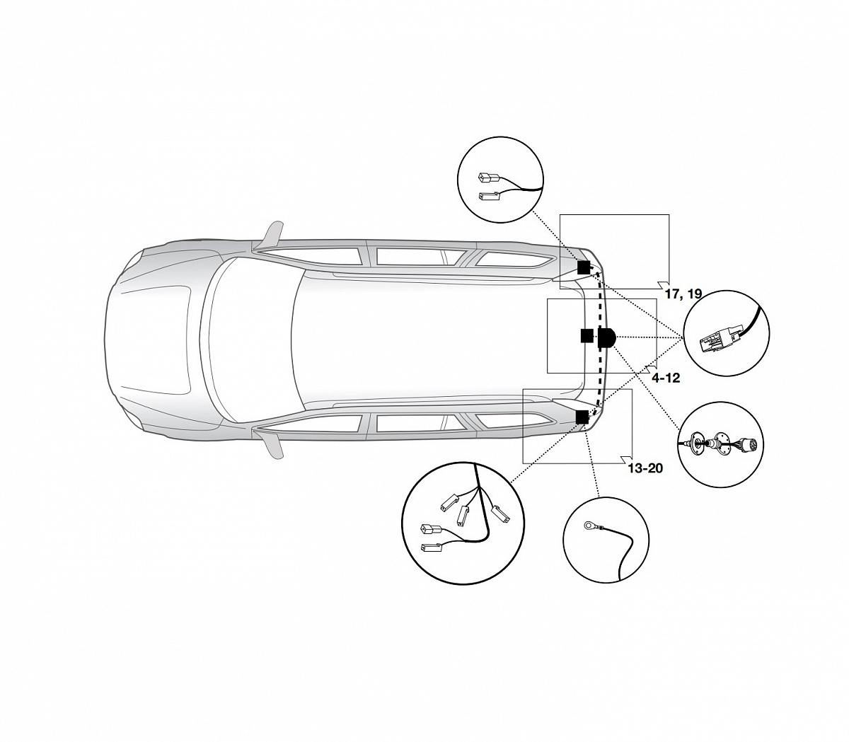 Электрика фаркопа Hak-System (13 pin) для Volvo S80 1998-2004 21260500 в 