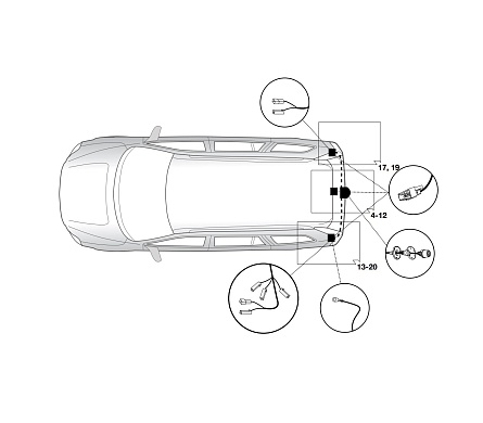 Электрика фаркопа Hak-System (13 pin) для Volvo S80 1998-2004 21260500 в 