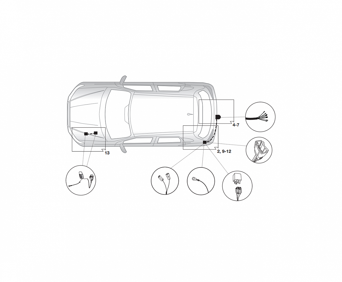 Электрика фаркопа Brink (7 pin) для Mitsubishi Outlander 2012- 729531 в 