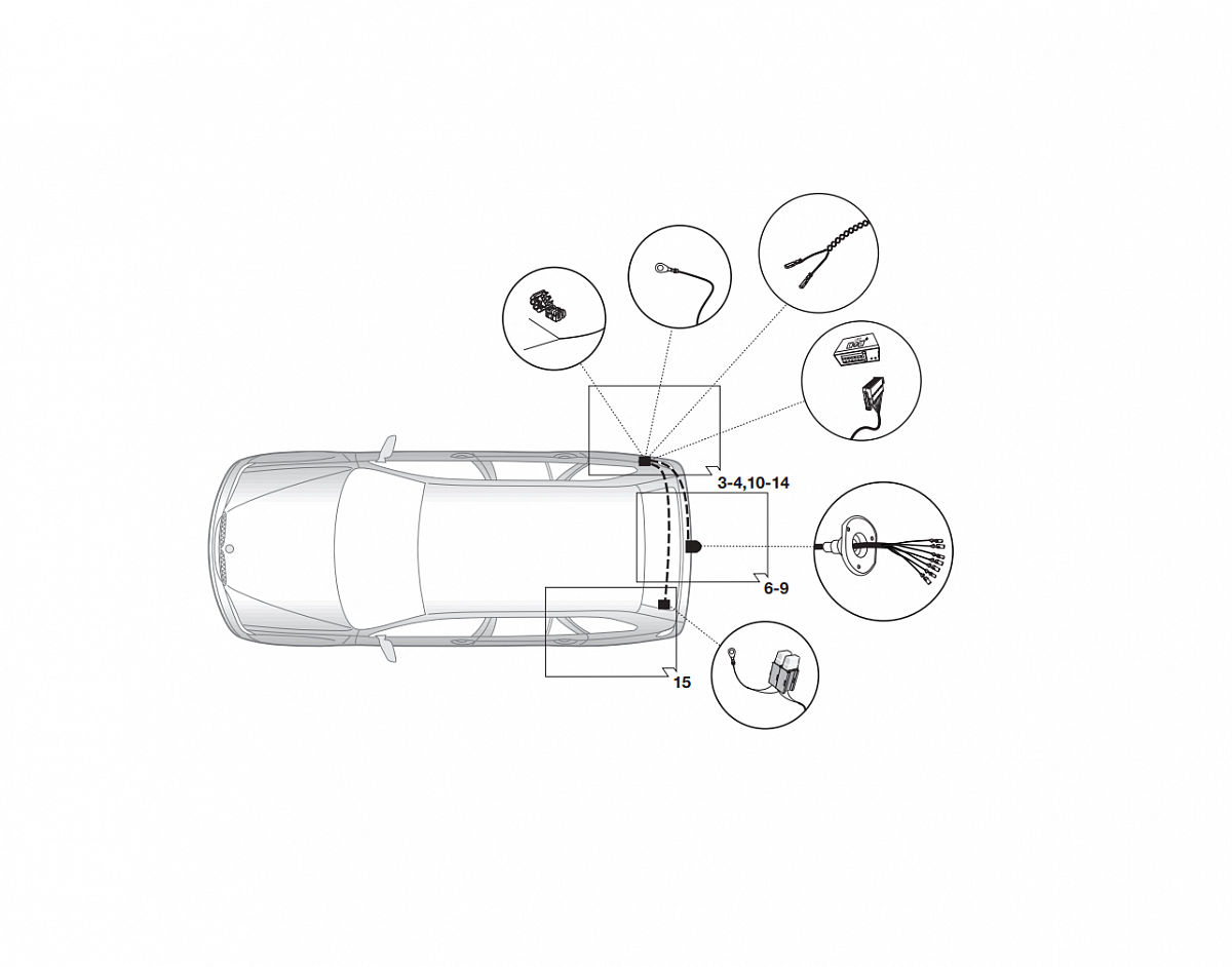 Электрика фаркопа Hak-System (7 pin) для BMW X6 (F16) 2014-2019 12020525 в 