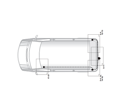 Электрика фаркопа Hak-System (7 pin) для Renault Master 2000-2006 12500508 в 