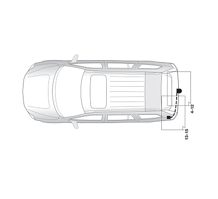 Электрика фаркопа Hak-System (13 pin) для Volvo S80 2004-2006 21260504 в 