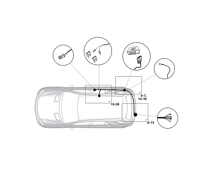 Электрика фаркопа Hak-System (7 pin) для Mercedes GLE Coupe 2016-2018 12040525 в 