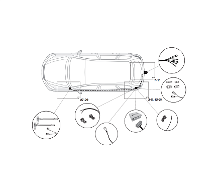 Электрика фаркопа Brink (7 pin) для Kia Sportage 01/2016-2018 716701 в 