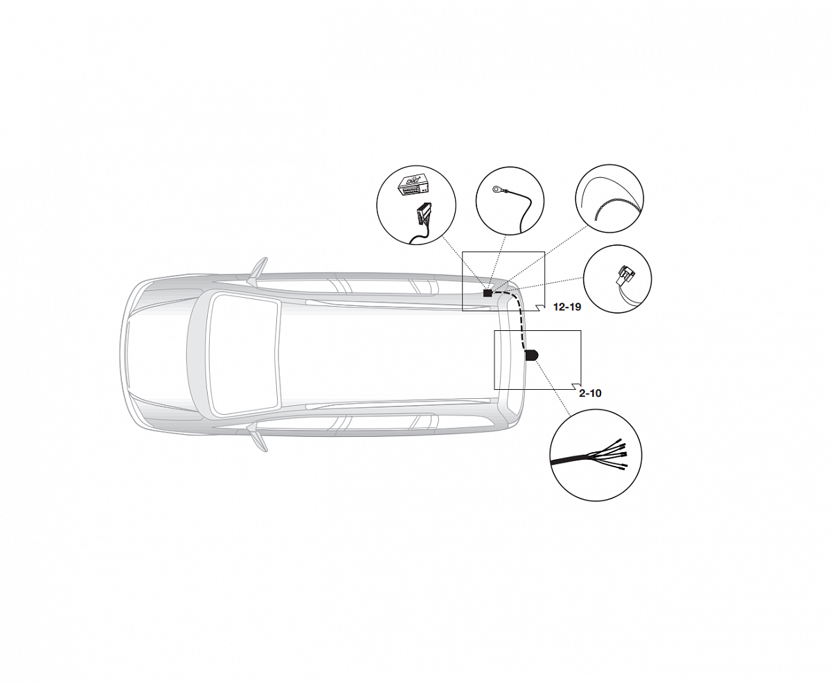 Электрика фаркопа Brink (7 pin) для Mercedes Vito (W639) 2005-2014 727563 в 