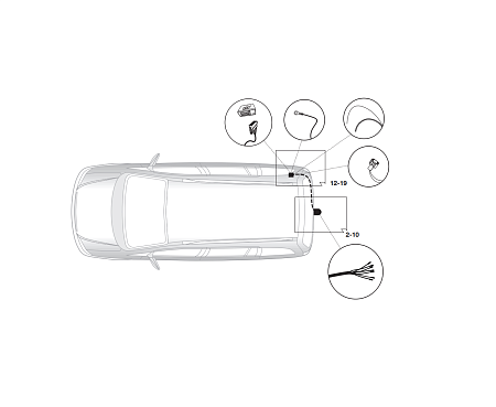 Электрика фаркопа Brink (7 pin) для Mercedes Vito (W639) 2005-2014 727563 в 