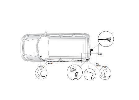 Электрика фаркопа Hak-System (7 pin) для Citroen C4 (купе) 2004-2010 12500558 в 