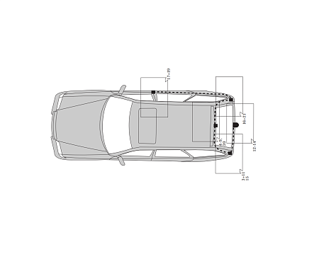 Электрика фаркопа Hak-System (7 pin) для Mercedes C-class 1996-2001 16040504 в 