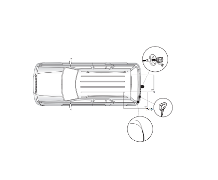 Электрика фаркопа Hak-System (7 pin) для Jeep Grand Cherokee 2006-2010 16610502 в 