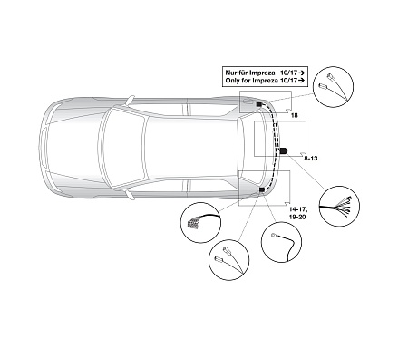 Электрика фаркопа Hak-System (7 pin) для Subaru XV 2017- 16230530 в 