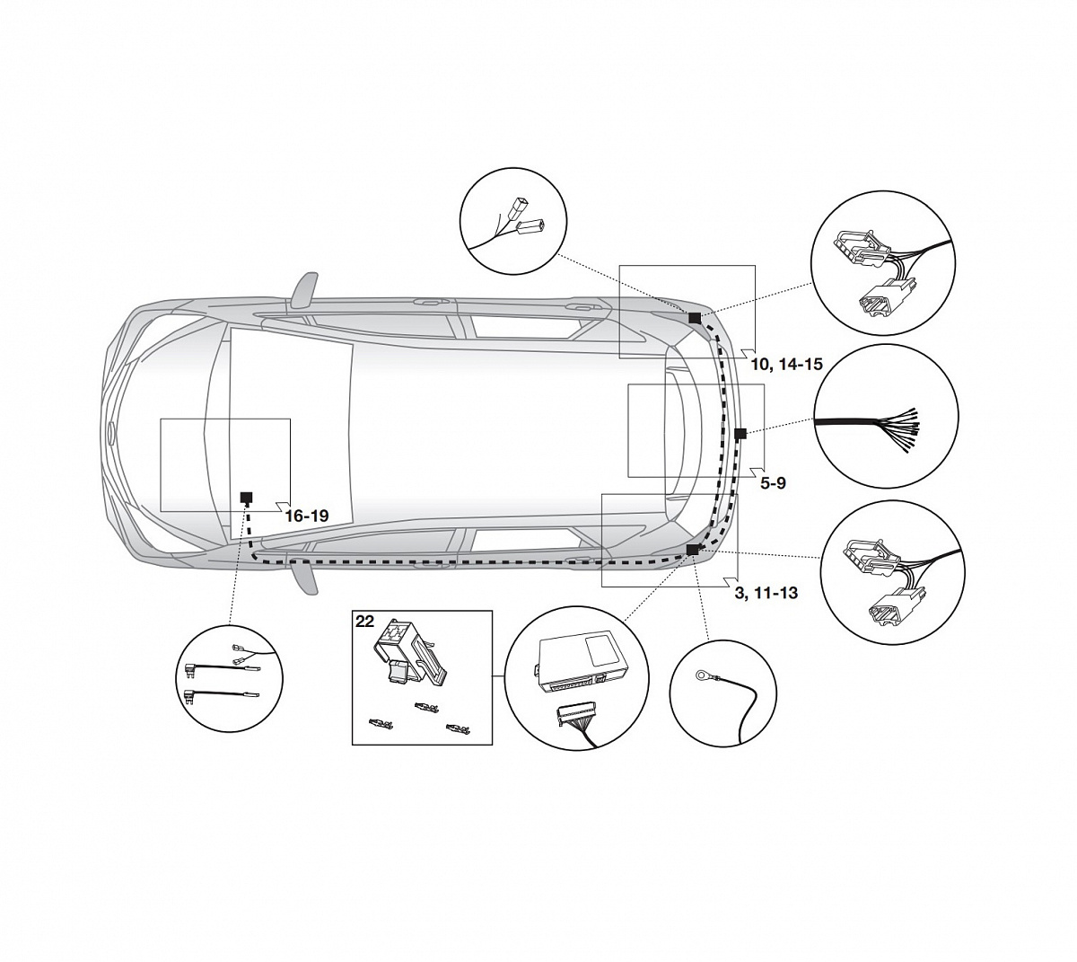 Электрика фаркопа Hak-System (13 pin) для Subaru Trezia  2011-2016 21500561 в 