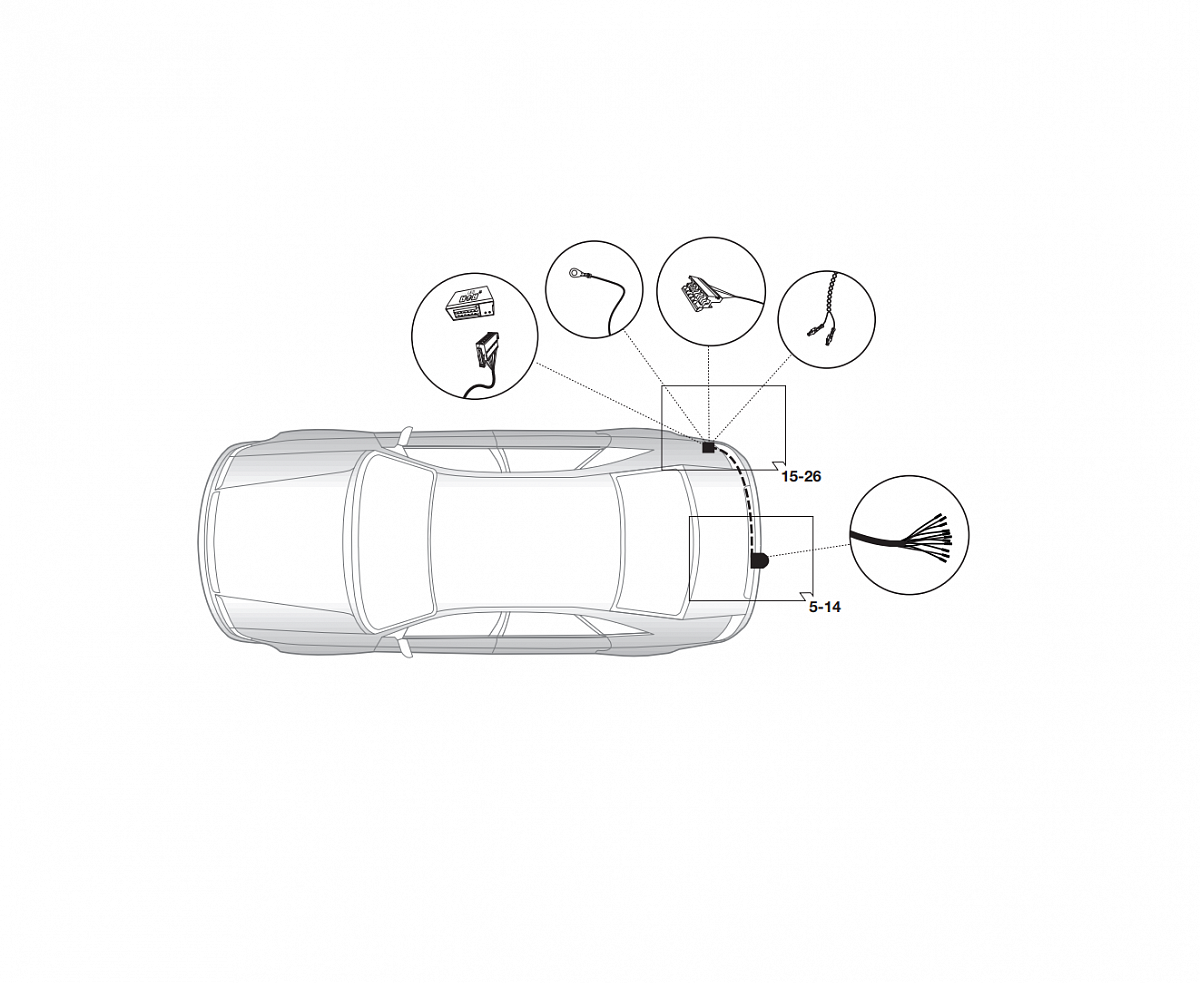 Электрика фаркопа Hak-System (13 pin) для Mercedes C-class 2008-2015 21040518 в 