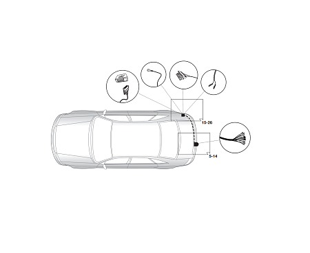 Электрика фаркопа Hak-System (13 pin) для Mercedes C-class 2008-2015 21040518 в 