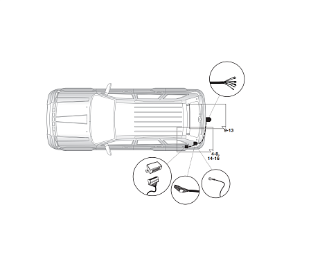 Электрика фаркопа Hak-System (7 pin) для Jeep Grand Cherokee 2010-2013 12610505 в 