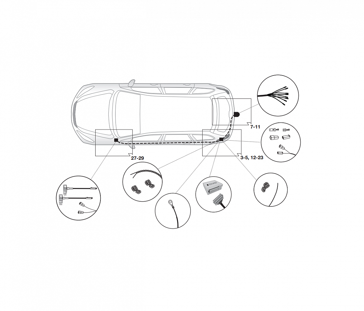 Электрика фаркопа Hak-System (7 pin) для Hyundai Tucson 2015-2018 16500616 в 