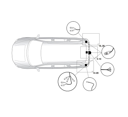 Электрика фаркопа Hak-System (7 pin) для Volvo XC70 2000-2004 12260500 в 