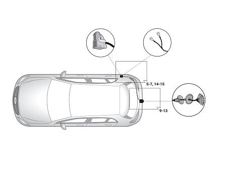 Электрика фаркопа Hak-System (13 pin) для Mercedes A-class 2018- 21500641 в 