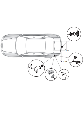 Электрика фаркопа Brink (13 pin) для Audi A4 2015- 701514 в 