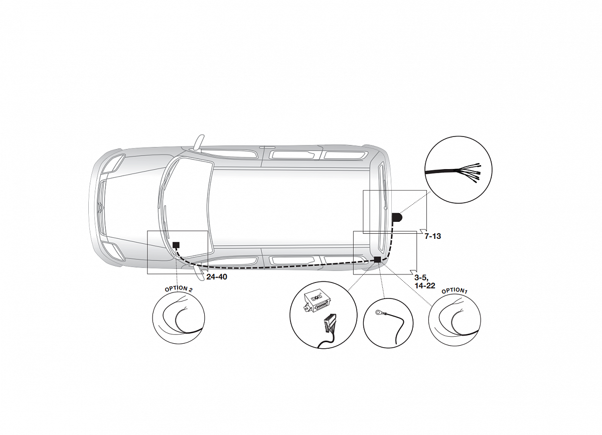 Электрика фаркопа Hak-System (7 pin) для Peugeot Partner 2008- 12500558 в 