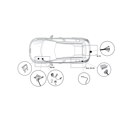 Электрика фаркопа Hak-System (7 pin) для Peugeot 208 2012- 12500599 в 