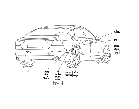 Электрика фаркопа Westfalia (13 pin) для Audi A6 2014-2018 305387300113 в 