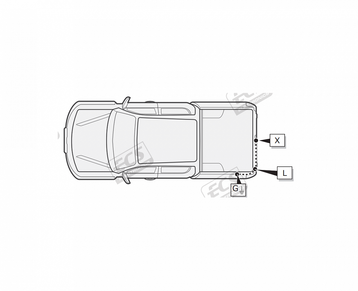 Электрика фаркопа ECS (7 pin) для Mitsubishi L200 2019- MT166FB в 