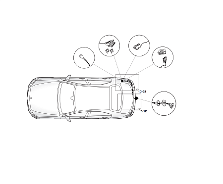 Электрика фаркопа Hak-System (7 pin) для Mercedes E-class (седан/универсал) 2016- 12040535 в 