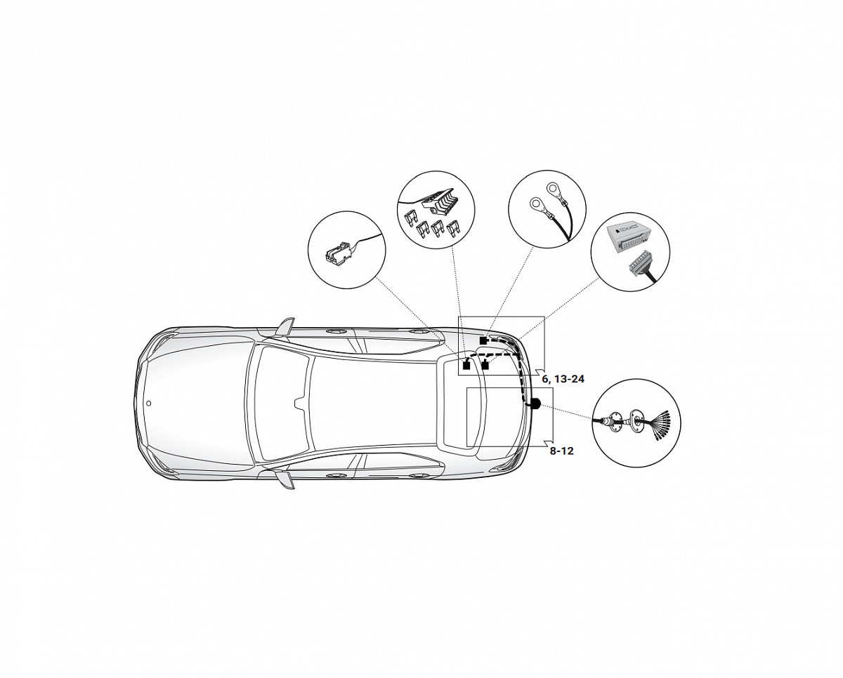 Электрика фаркопа Hak-System (13 pin) для Mercedes GLC 2019- 21040543 в 