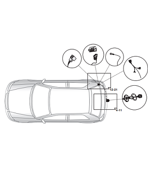 Электрика фаркопа Brink (7 pin) для Audi А4 2007-2015 701463 в 