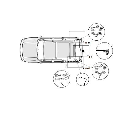 Электрика фаркопа Hak-System (13 pin) для Jeep Compass 2006-2017 26500548 в 