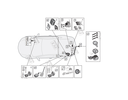 Электрика фаркопа ECS (7 pin) для BMW X6 (E71) 2008-2014 BW008B1 в 