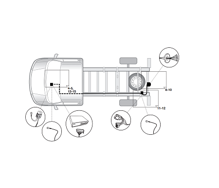 Электрика фаркопа Hak-System (7 pin) для Fiat Ducato 2006- 12500513 в 