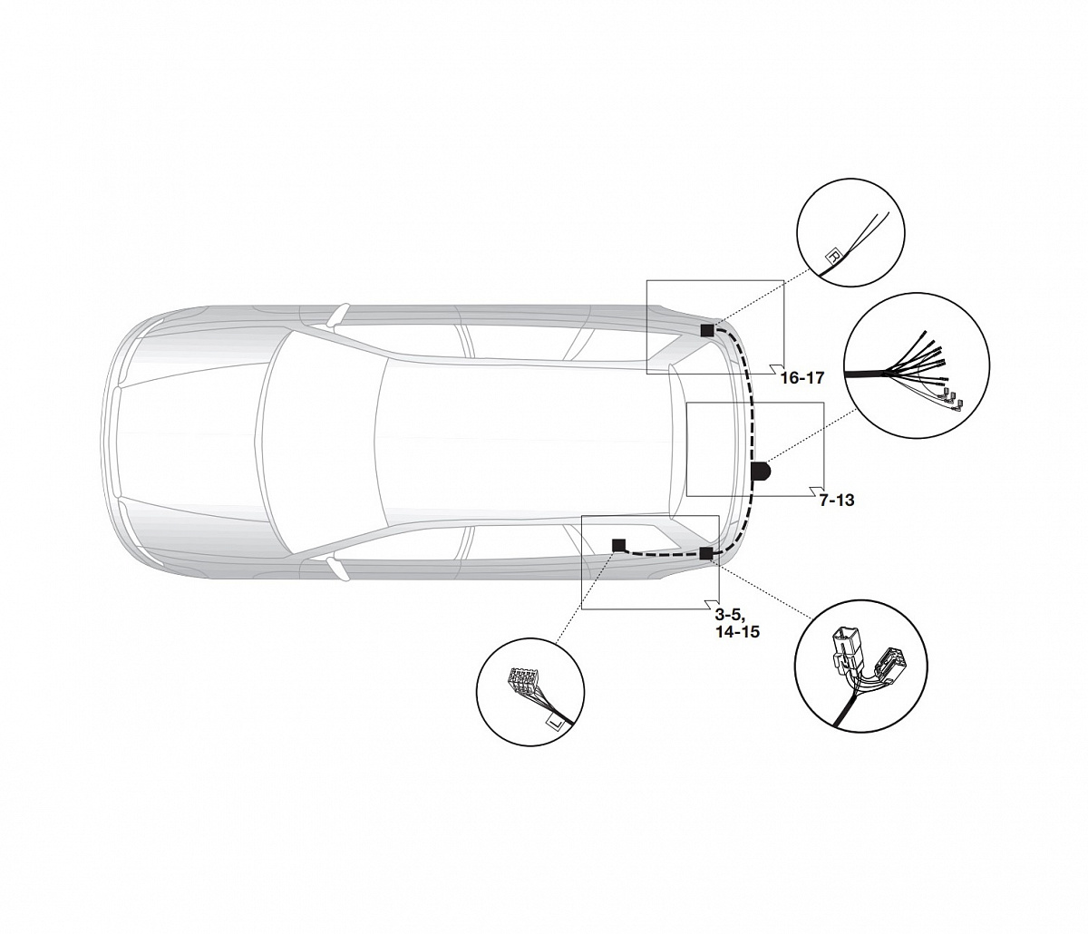 Электрика фаркопа Brink (7 pin) для Subaru Outback 2015-2021 750201 в 