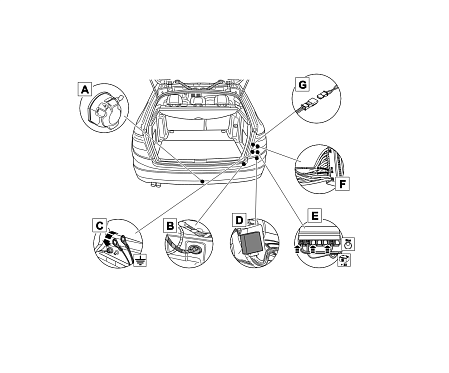 Электрика фаркопа Brink (7 pin) для Mercedes C-class 2007-2015 727533 в 