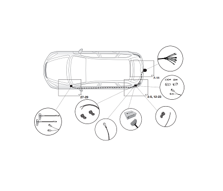 Электрика фаркопа Hak-System (7 pin) для Kia Sportage 2016-2018 16500616 в 