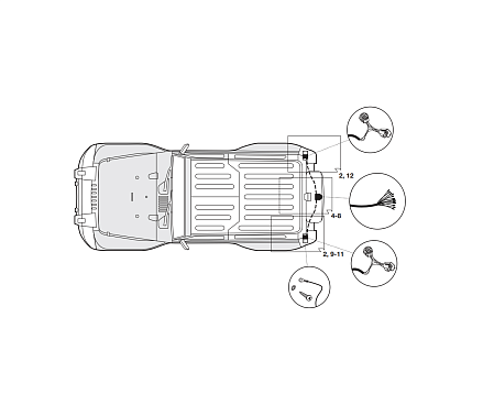 Электрика фаркопа Hak-System (13 pin) для Jeep Wrangler 2007-2018 26610501 в 