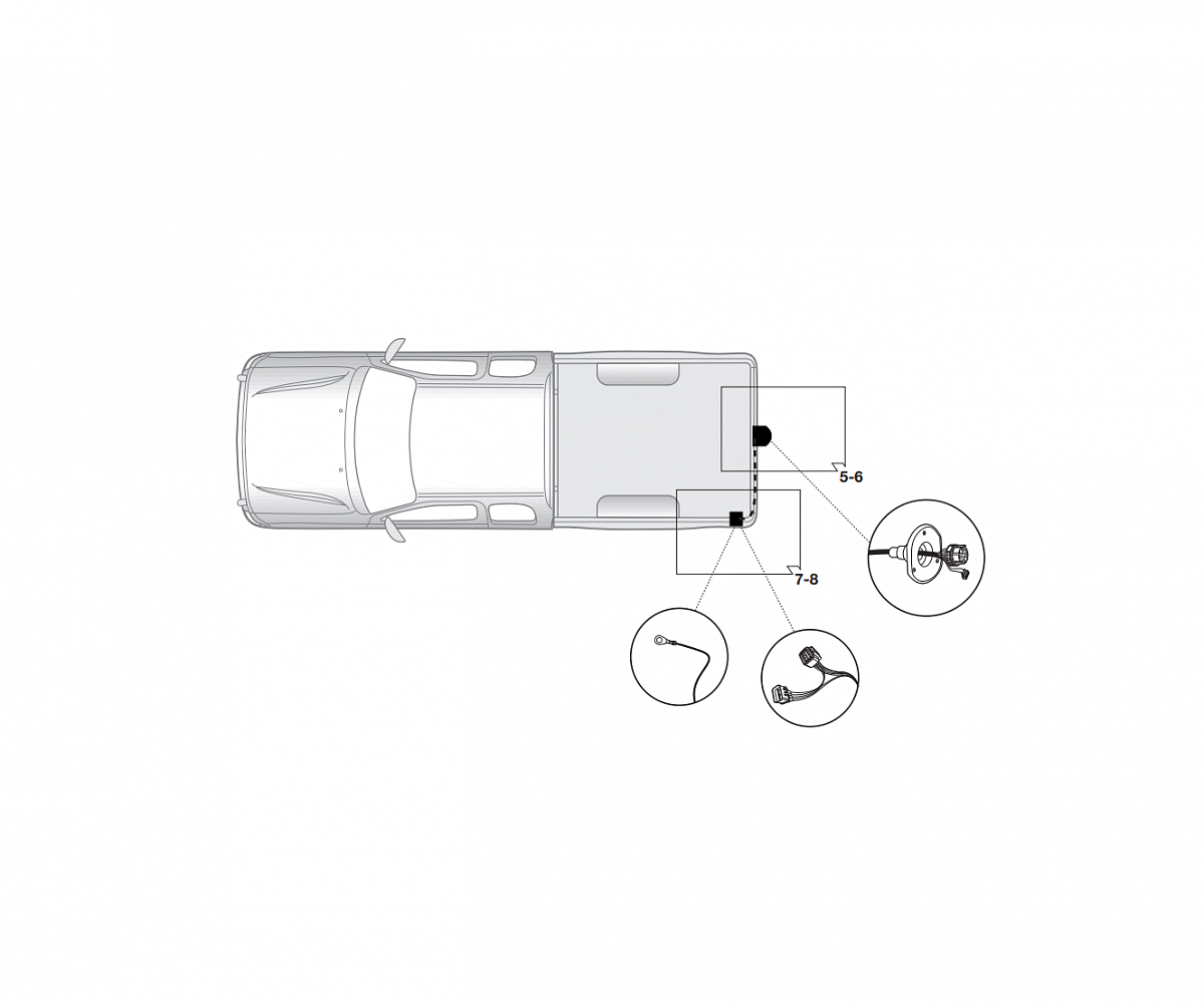 Электрика фаркопа Hak-System (7 pin) для Mitsubishi L200 2006-2015 16130508 в 