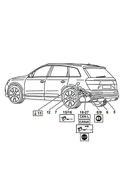 Электрика фаркопа Westfalia (13 pin) для Audi Q7 2015-2020 305417300113 в 