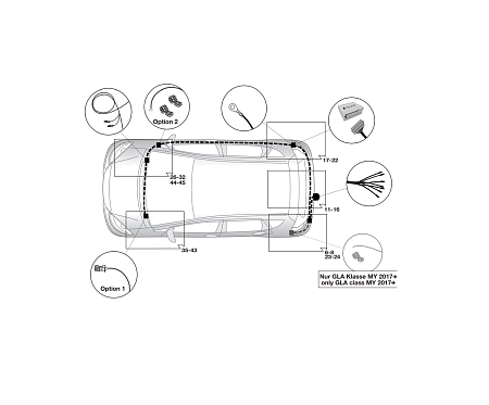 Электрика фаркопа Hak-System (7 pin) для Mercedes GLA-class 2014-  12040531 в 