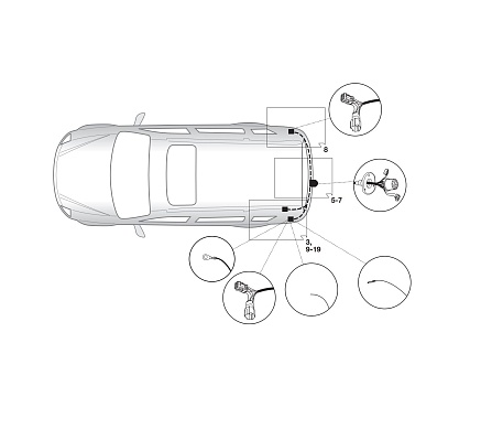 Электрика фаркопа Hak-System (13 pin) для Ssang Yong Rexton 2012-2017 26320500 в 