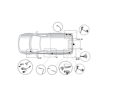 Электрика фаркопа Hak-System (7 pin) для Fiat Doblo 2010- 12500575 в 